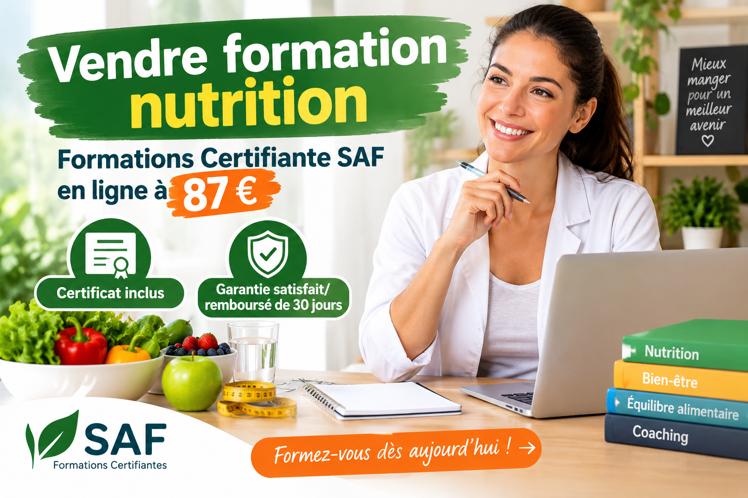 Vendre formation nutrition